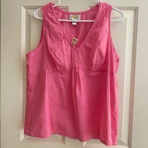NWT Talbots Pink V-Neck Tank Top